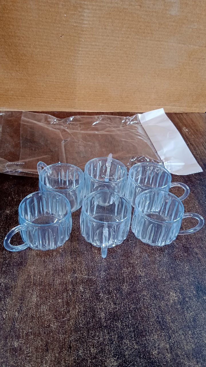 Unbreakable Transparent Plastic Tea Cups (Set of 6 Pc) Unbreakable Transparent Plastic Tea Cups (Set of 6 Pc)